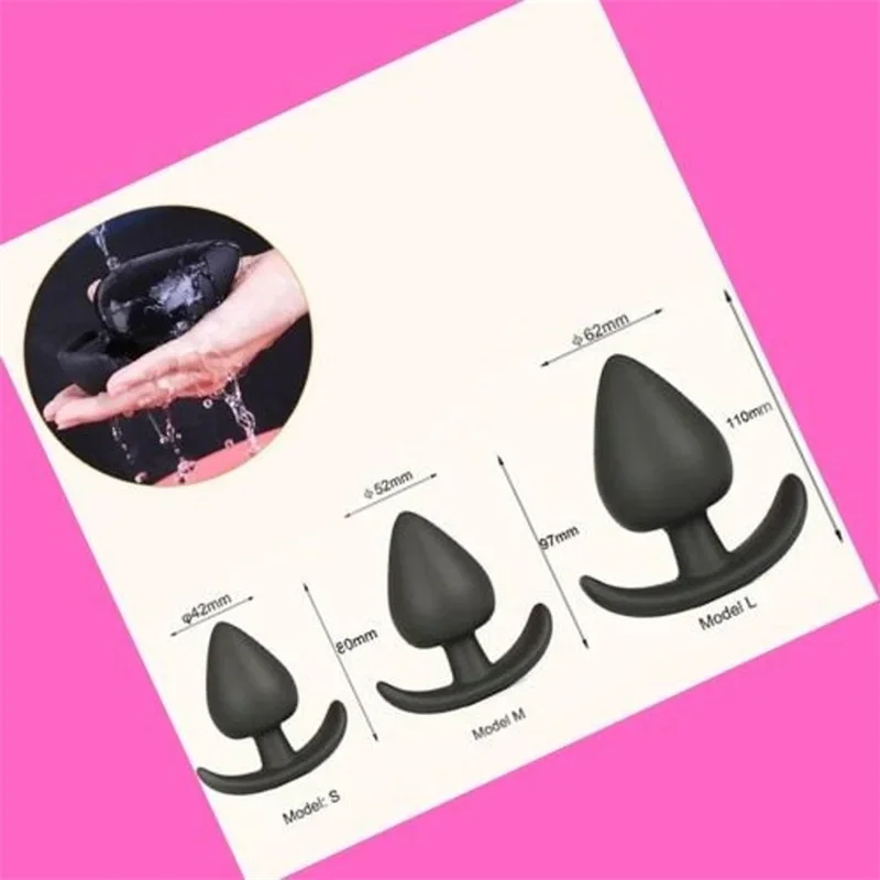 Dildo Butt Plug/Silicone Dildo Size 3/Adult Sex Toys/Anal Stretching Stimulator/Black Butt Plug/Female Male Anal Sex Toy