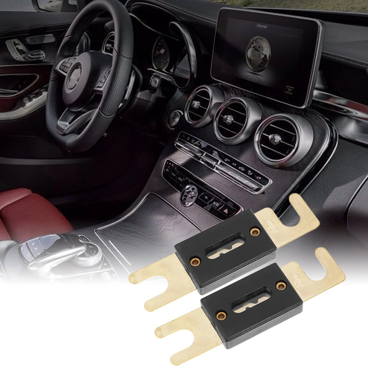 5Pcs Anl Fuse Gold … - image