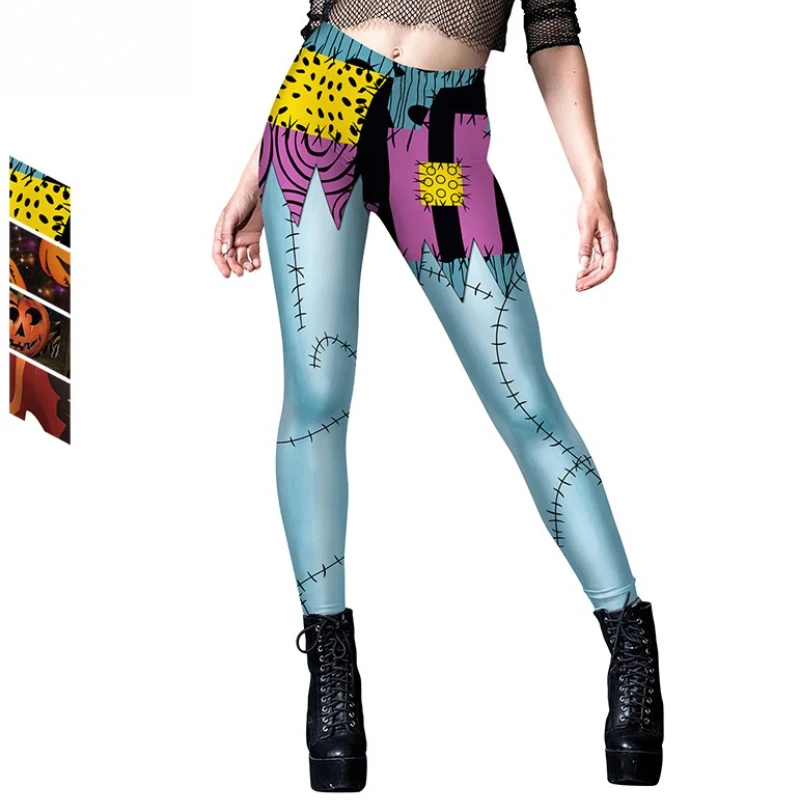 

Anime Movie Sally Leggings Halloween Nightmare Cosplay Carnival Women Party Horro Zombie Trousers Day of The Dead