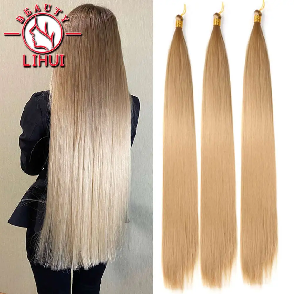 

Straight Hair Extensions Heat Resistant Synthetic Hair Bundles High Temperature Cosplay Brown Blonde Black Hair Free Shipping