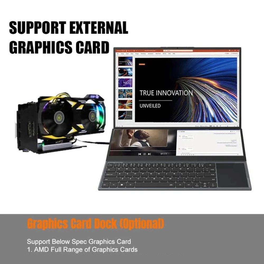 Imagem -02 - Placa Gráfica Docking Station Pci Express Conector para Crelander Dual Screen Laptop