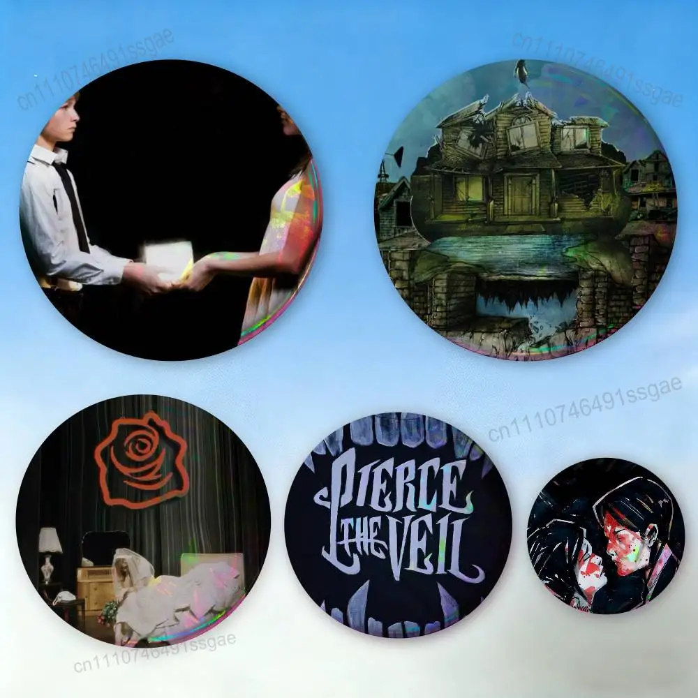 

P-Pierce The V-Veil Band Badge Pins For Friend, Backpack, Clothing, Collectible Accessories, Jewelry Gift