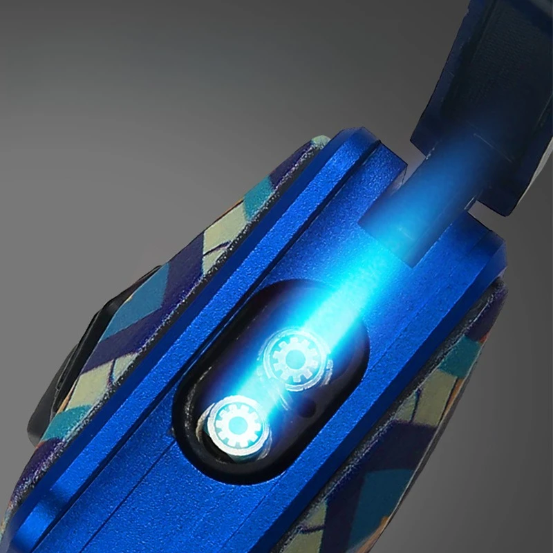 HONEST New Style Windproof Straight-through Windproof Inflatable Lighter Metal Double Torch High Power Cigar Lighter Men's Gift