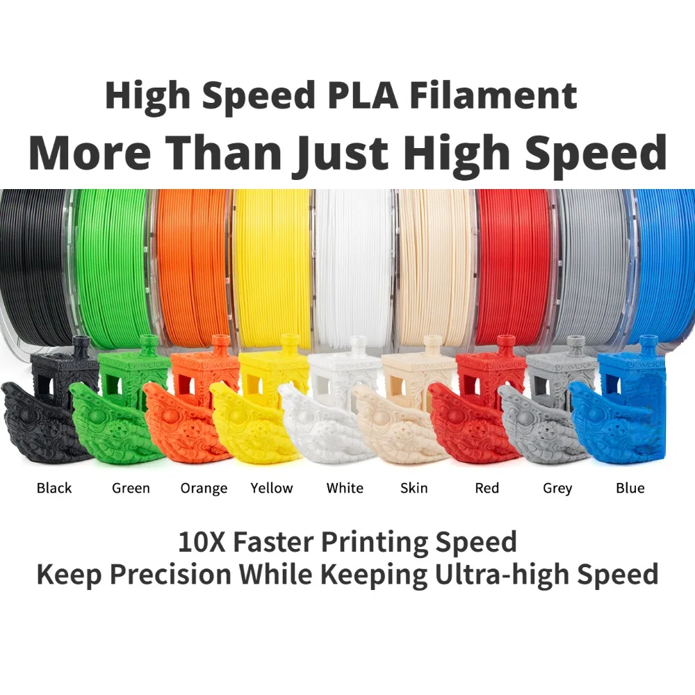 Hyper PLA Filament 1.75mm,Hyper PLA Filament 1.75mm High Fluidity High Speed 3D Printing Material Stable Extrusion Spool 1KG