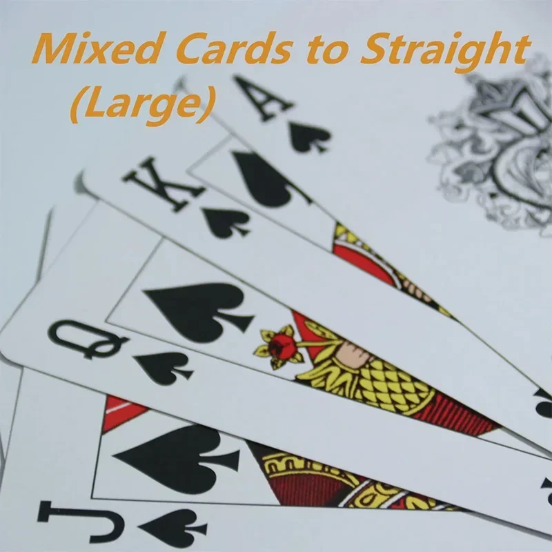 

Mixed Cards to Straight (Large) Magic Tricks Card Change Card Transform into Flush Magia Stage Illusions Gimmicks Mentalism Prop