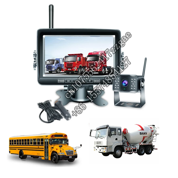 

Engine Truck Bus Trailer Auto Electronics Wireless Car 7 Inch Mirror Reversing System