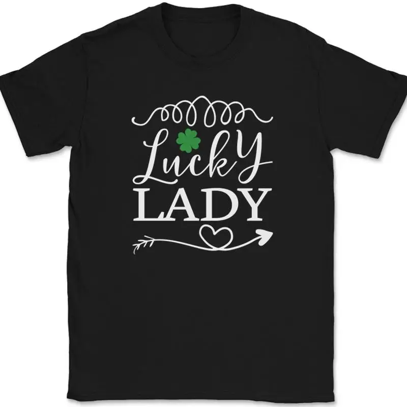 

Футболка Lucky Lady, забавная футболка для праздника, питьевого паба на день Святого Патрика