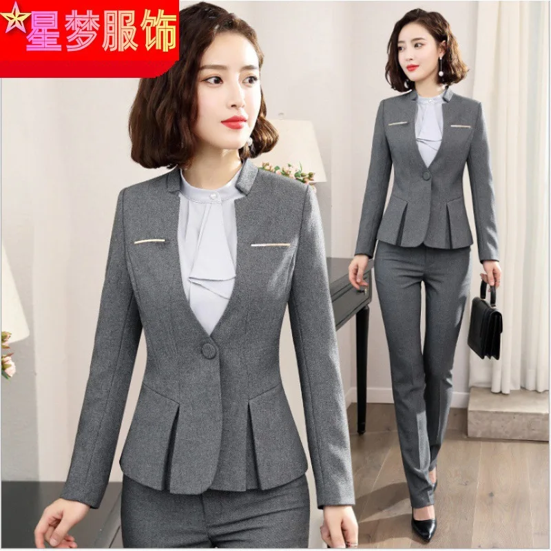 937 Business Wear Women's Fashion New Blazer Ol Korean Style Elegant Slim Fit Women's Pants Suit Work Clothes Formal Wear