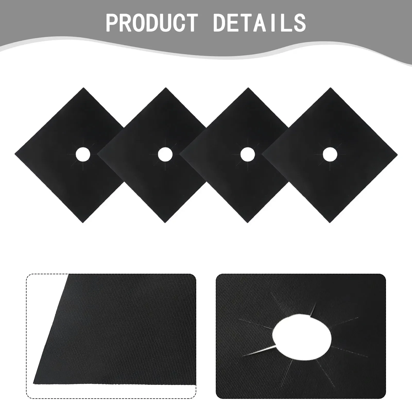 4PCS เตาแก๊ส Protector Stovetop Burner สําหรับแก๊สเตาล้างทําความสะอาดได้แก๊ส Stovetop อุปกรณ์ครัว MAT หม้อหุงข้าวฝาครอบ