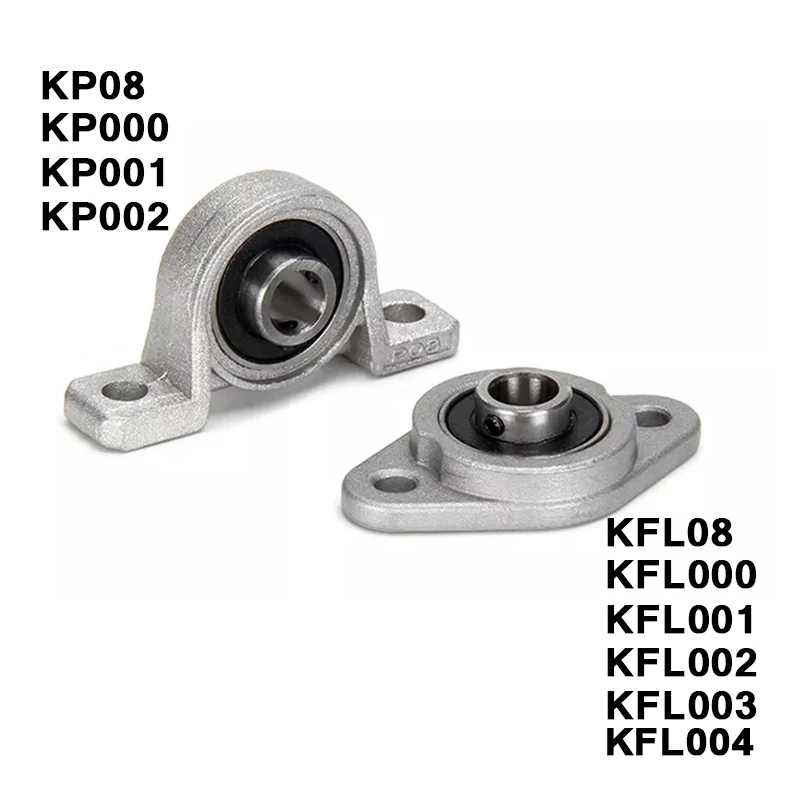 

KP KFL Zinc Alloy Bearing Shaft Pillow Block Housing Diameter 8-20mm Bore Mounted Support KFL08 KFL000 KFL001 KP08 KP000 KP001