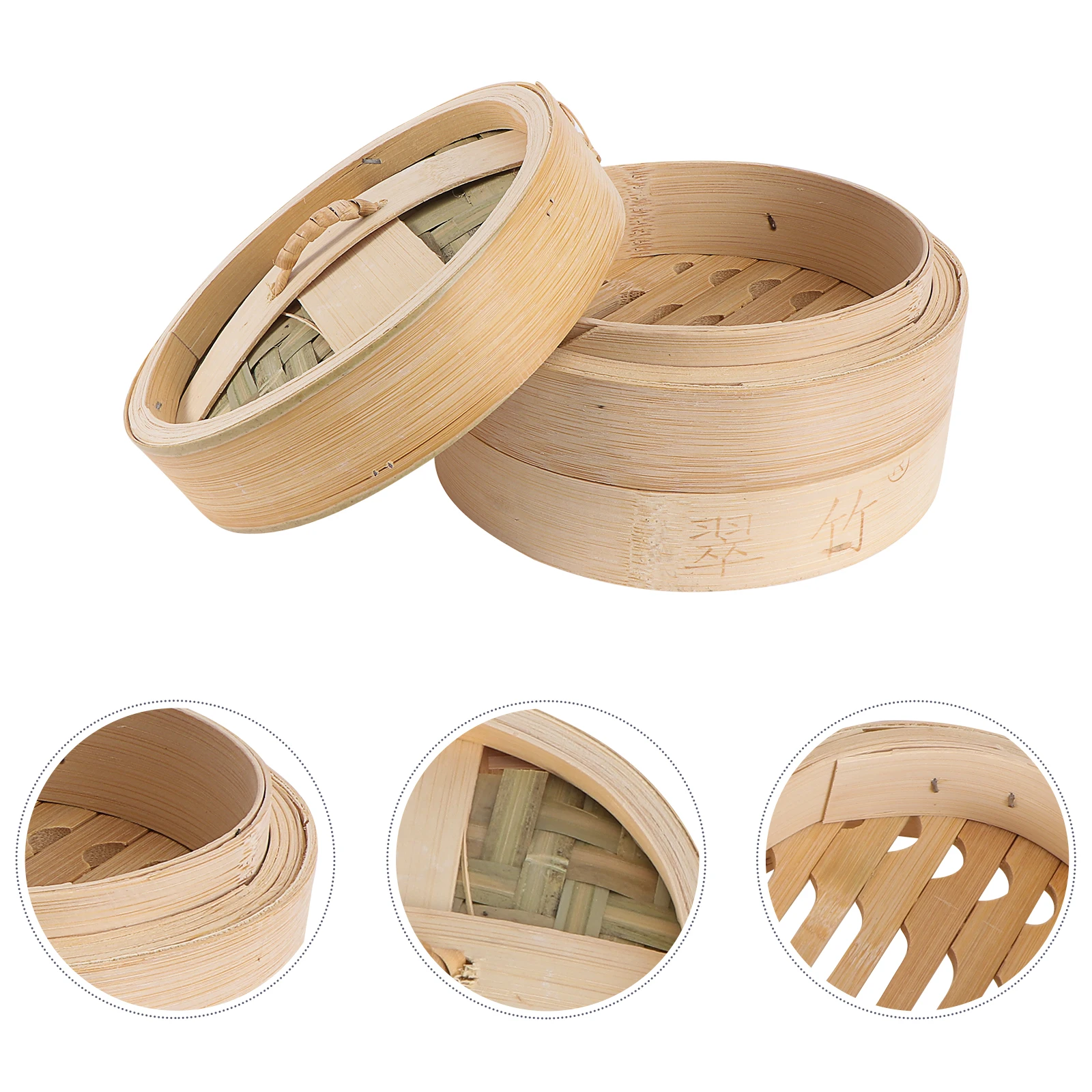 

1 Set Bamboo Basket Food Multi-Functional Kitchen Household Cooking Steamer Basket Reusable Premium Steamer For Rice