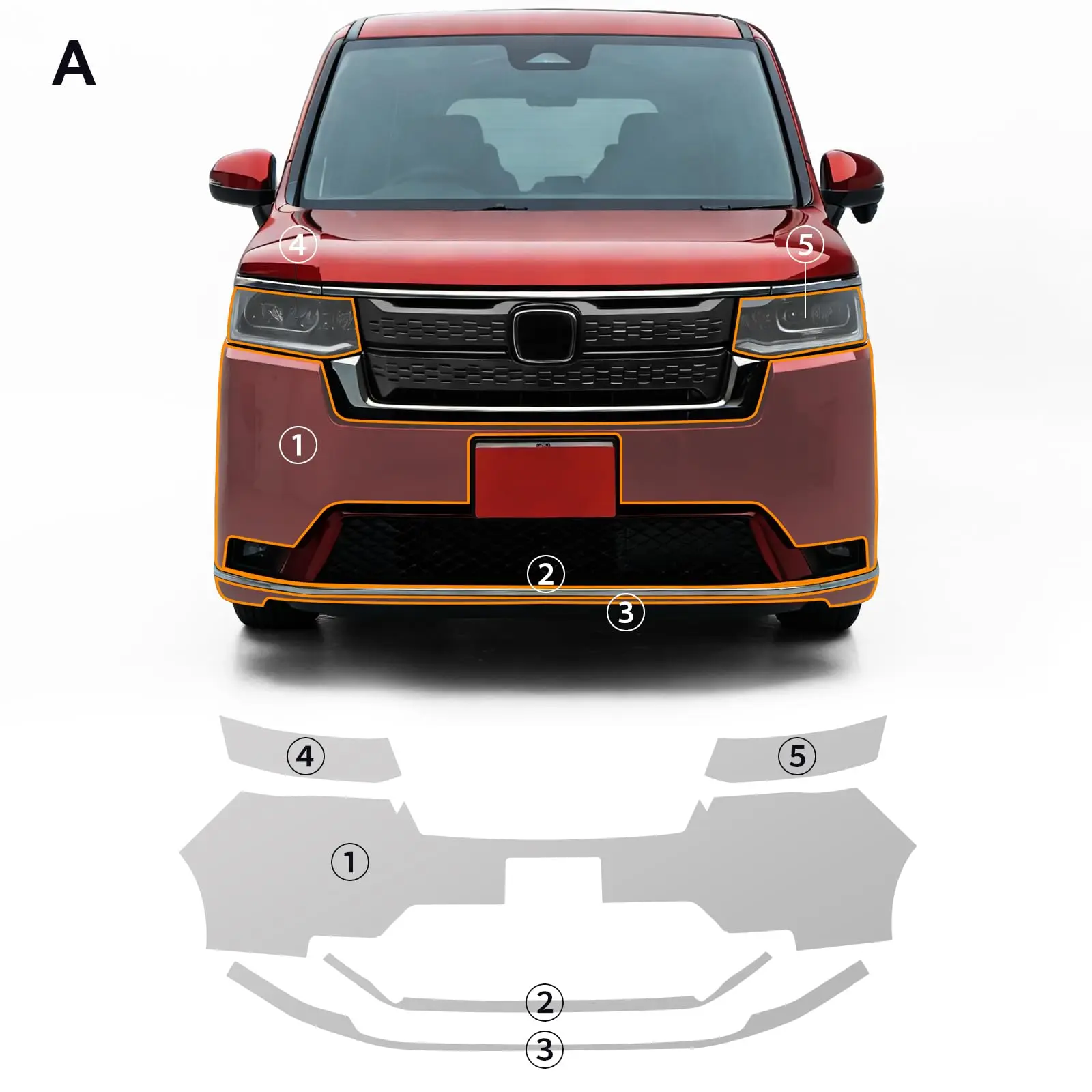 

For Honda StepWGN RP8 2022-2025 TPU Paint Protection Film Self-Healing Clear Bra Pre-cut PPF Car Body Anti-Scratch Resistant