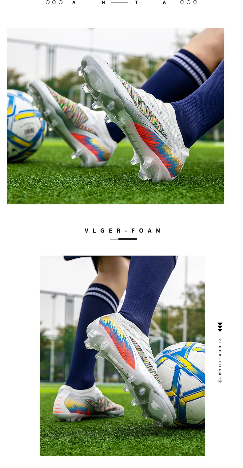 Neue Herren Fußballschuhe Ultraleichte Outdoor-Trainingsschuhe Dropshipping Fußballschuhe mit Langen Stollen FG Rutschfest – Detail 16