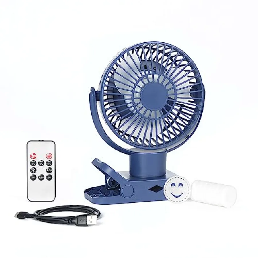 

Limitless Breezie Portable Fan with LED Light 8, 000mAh Power Bank Navy