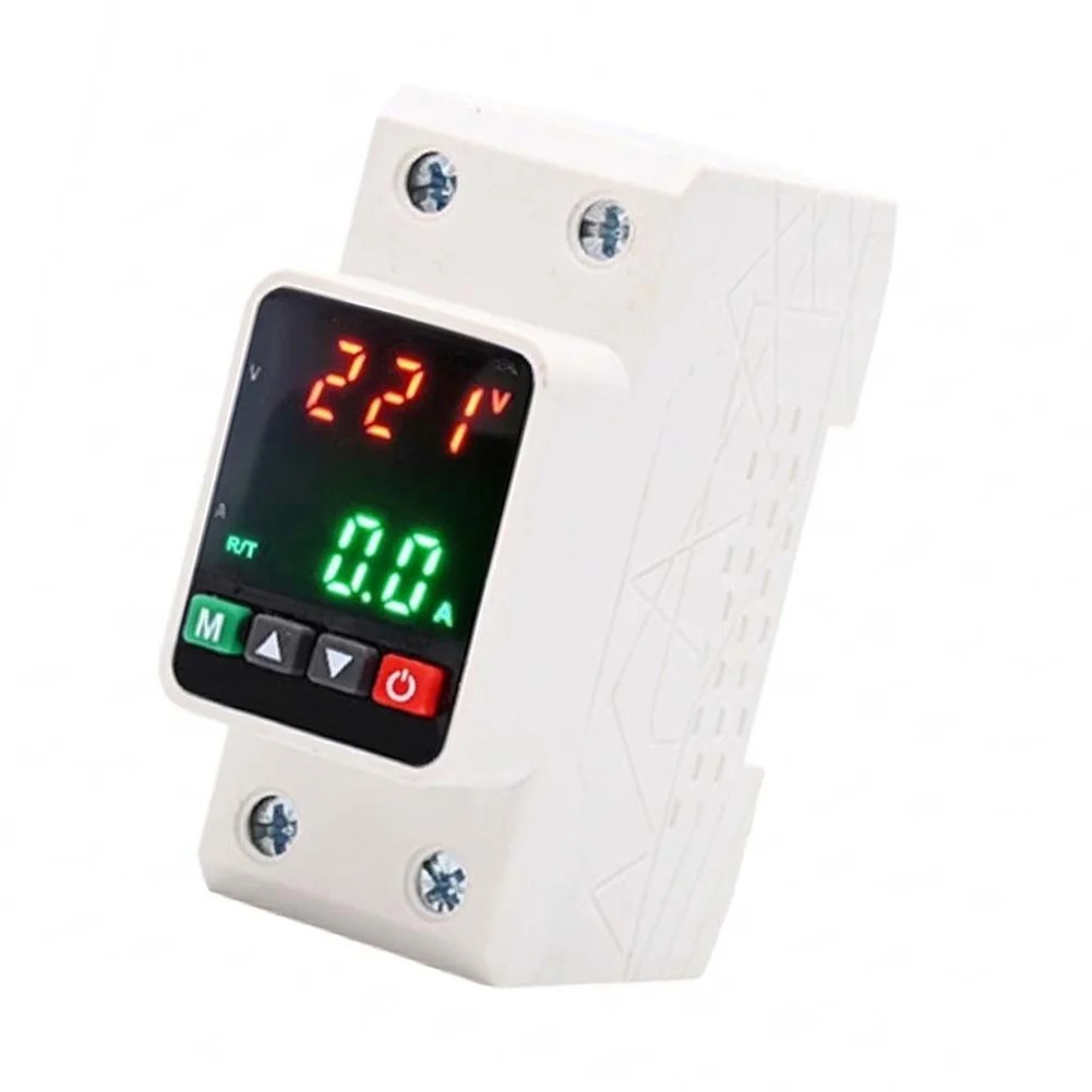 Din for rail Voltage Protection Device for 220V AC Systems with Adjustable Overcurrent Threshold 1 20 Times and Monitoring