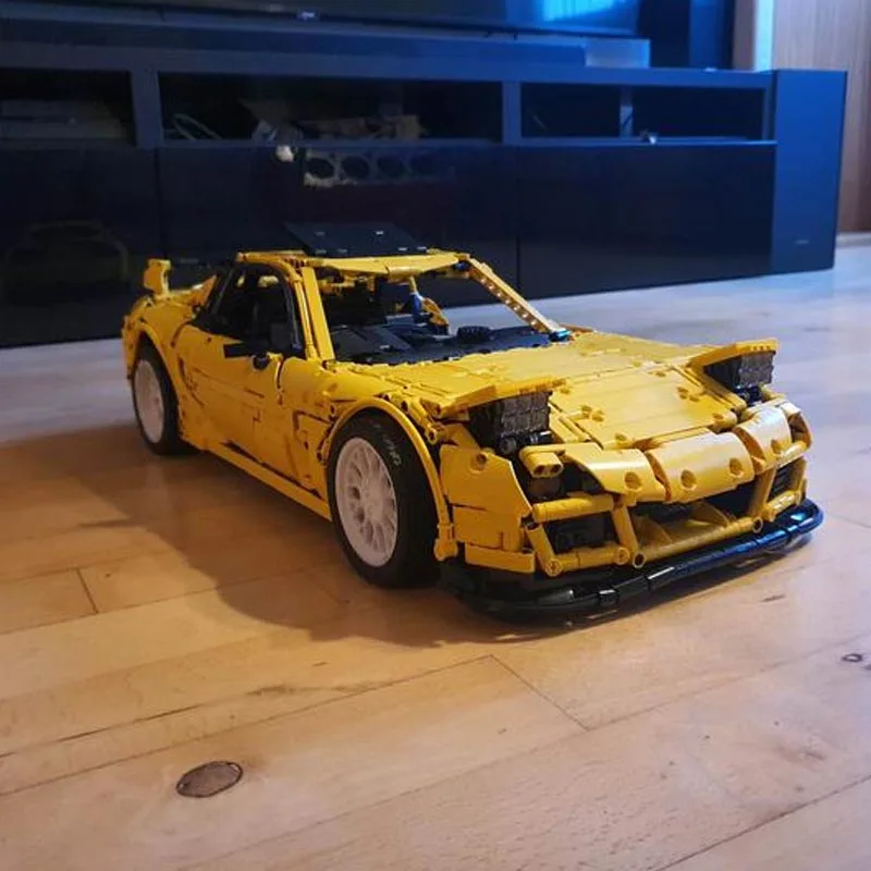 New MOC-132451 1:8 scale super sports car Model RX-7 FD spirit R Buiding Kit Creators Block Bricks Boys Toys Kids Birthday Gifts