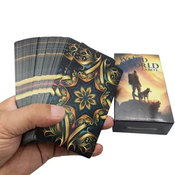 12x7 CM Wróżenie dziwnego świata Wersje bez obramowania Tarot 78-karta dla początkujących z książką przewodnikową