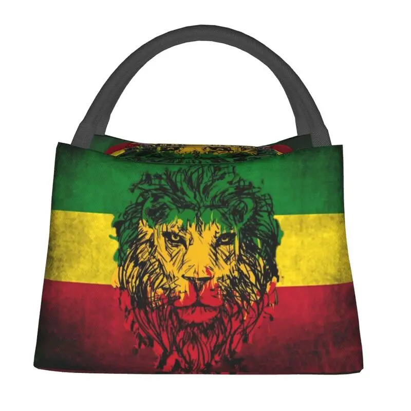 

Изготовленные на заказ сумки для обеда Lion Of Judah Rasta Jamaican Reggae для художественного термохолодильника Rastafarian, коробка для бенто, больничный офис