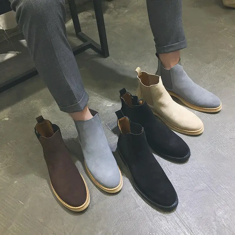 men's-chelsea-boots-winter-leather-shoes-high-tube-casual-style-sharp-head-stitching-elements-rubber-bottom
