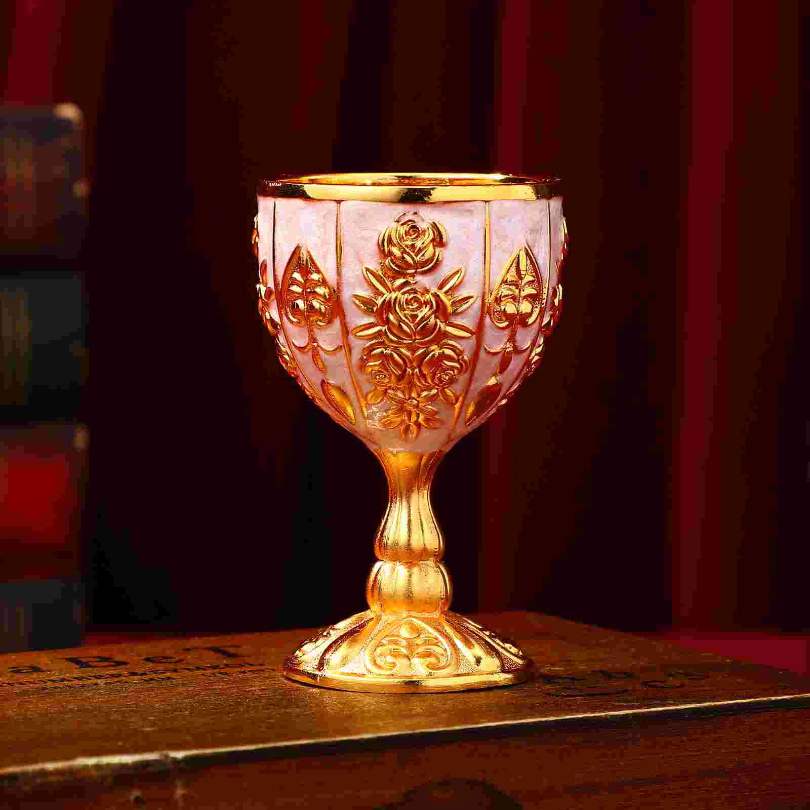 European High-end Glass Zinc Alloy Cup Style Aunglasses Retro Goblet