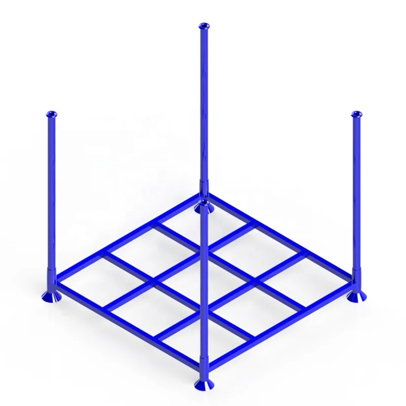 Heavy duty assemblable and foldable storage stackable shelf racks stacking pallet for warehouse