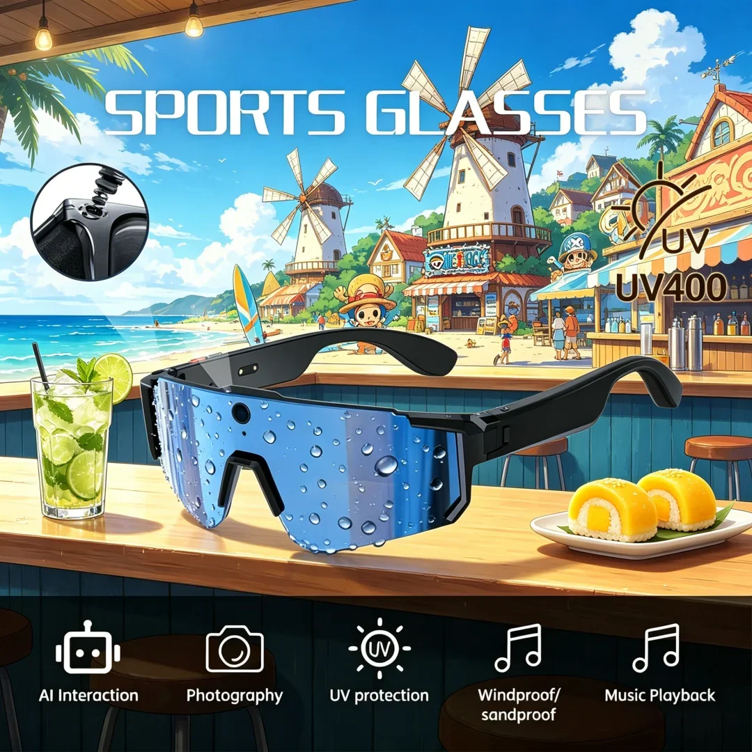 

Rare AI Smart Glasses 4K Polarized Sunglasses Elegant AI Smart HD 800W Camera Bluetooth Call Translation For Men Multiscene