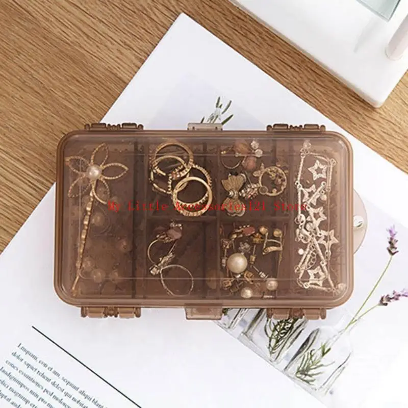 

Дорожный контейнер для ювелирных изделий, двухслойный футляр для ювелирных изделий, пластиковый контейнер для хранения ожерелий,