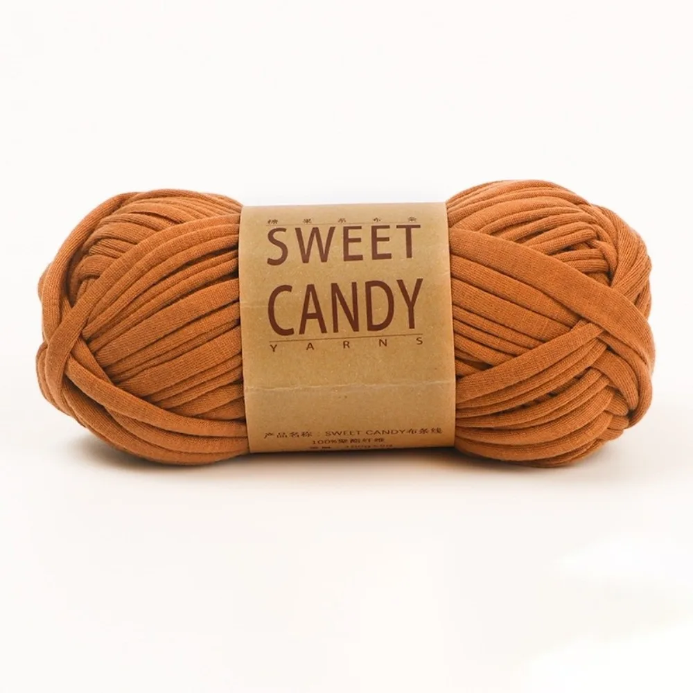 100g Thick Cloth Strip Yarn High Elastic Anti Pilling Chunky T-Shirt Yarn Durable Washable Polyester Knitting Yarn