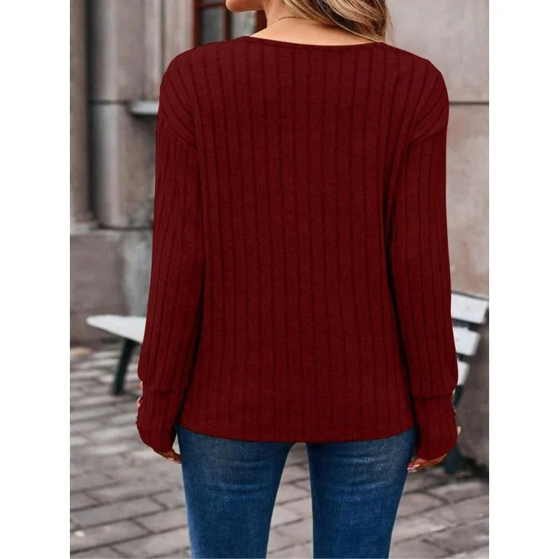 حجم كبير المرأة الخامس الرقبة طويلة الأكمام مخطط فضفاض تي شيرت بلايز الصيف الإناث البلوز بلوزة