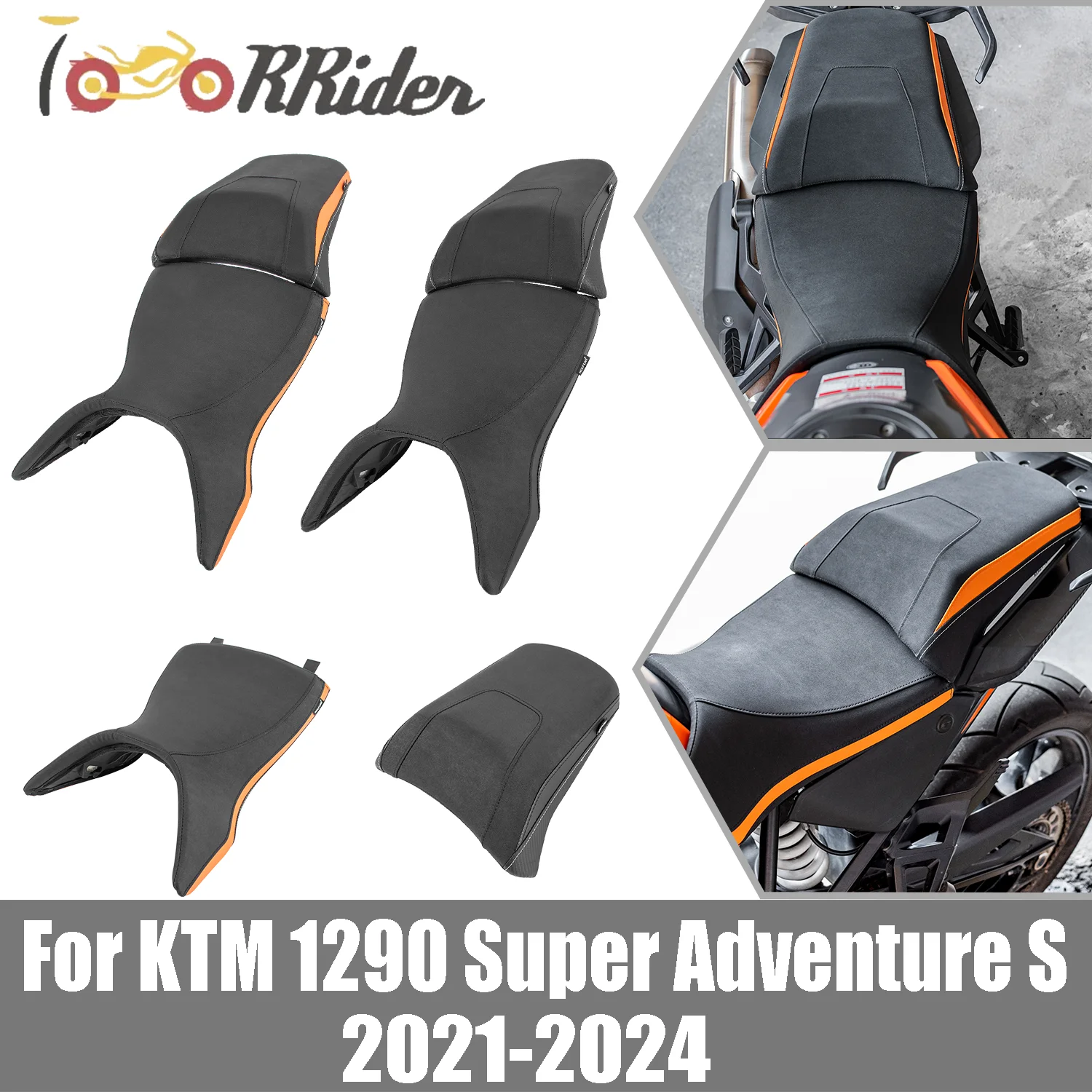 Passenger Driver Seat For KTM 1290 Super Adventure S 2021 2022 2023 2024 Motorcycle One-piece Whole Seat Pad Cushion Accessories