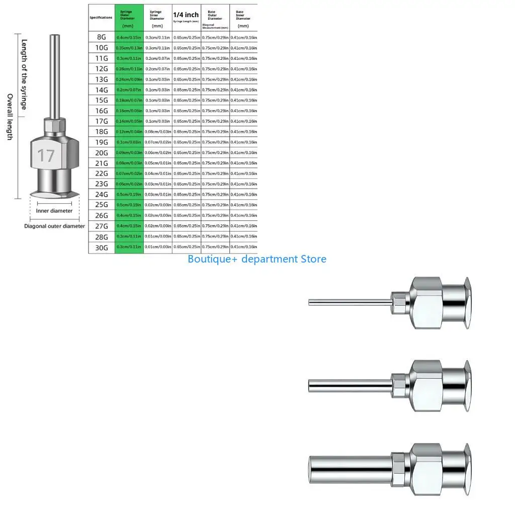 E1PD Stainless Steel Dispensing Needle Tip High Precisions For Industrial Automation