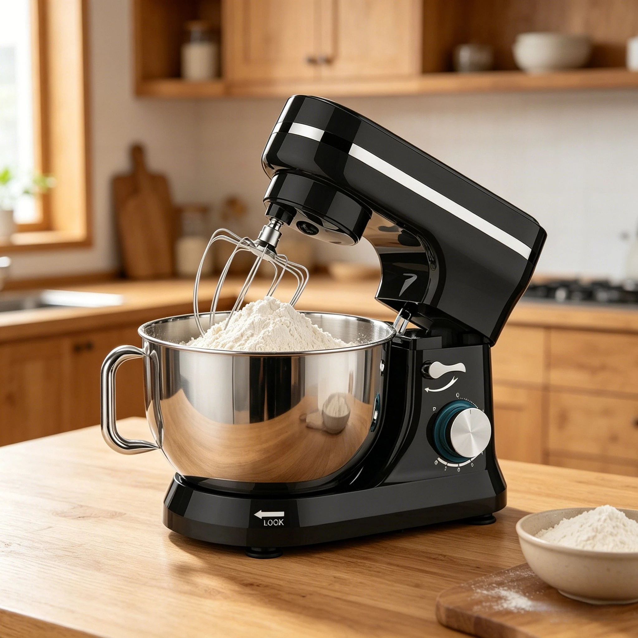 Small Multifunctional Chef Machine Household 5L Desktop Electric Egg Beater Automatic Mixing and Dough Kneading Tool