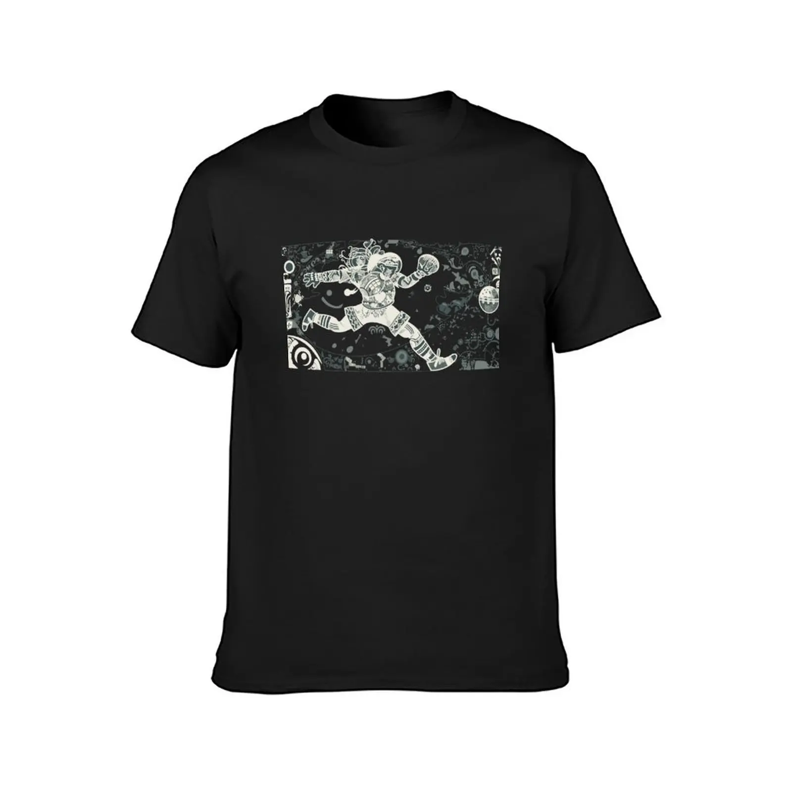 Goal-Scoring Time Traveler: Mayan Footballer Tee T-Shirt anime plain clothes for men