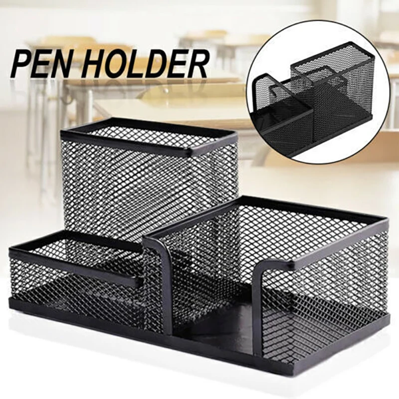 Creative Combination 3/4 Compartment Desktop Office Stationery Organizer Pen Case