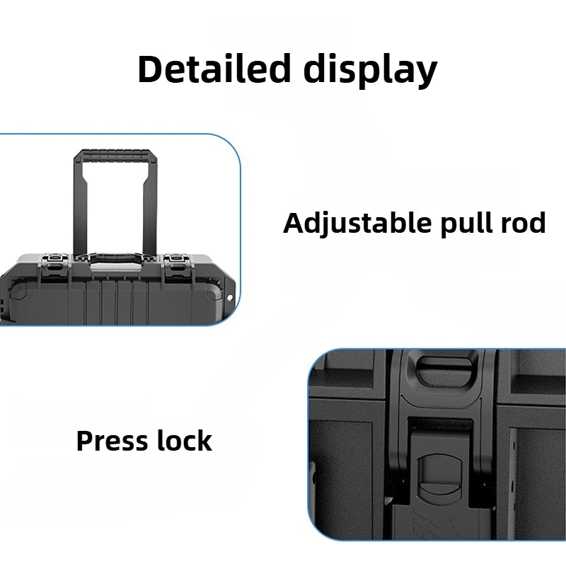 Pull Rod Toolbox Safety Protection Hardware Tool Storage Case Waterproof Precision Instrument Box Multi-function Tools Organizer