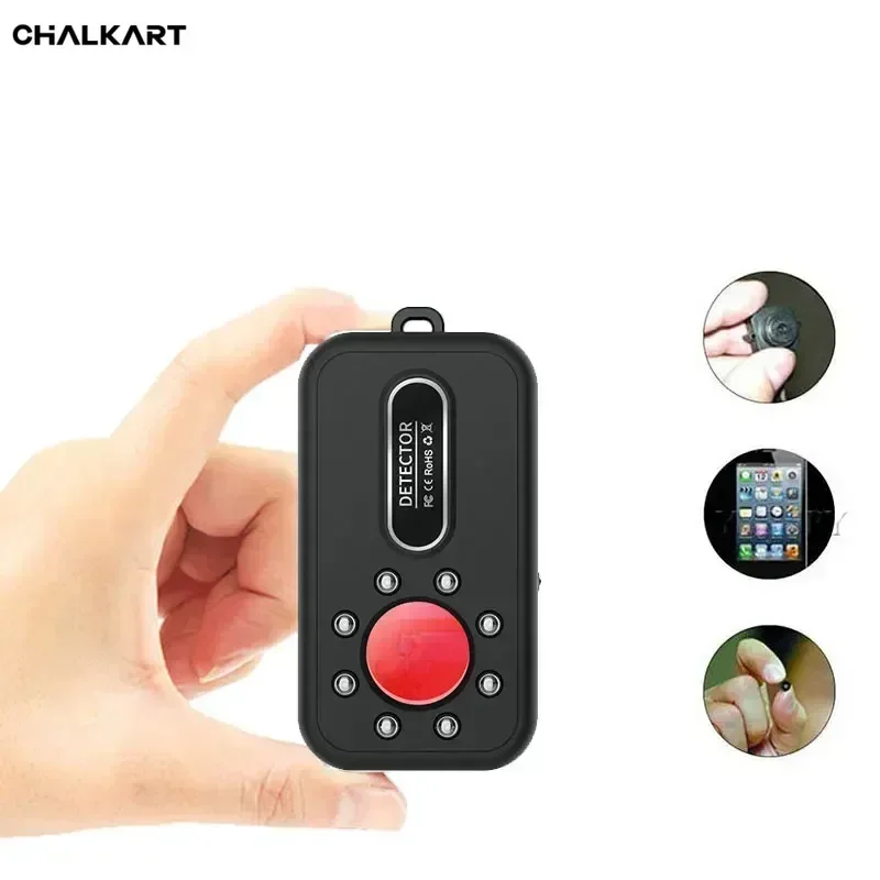 Mini Portable Hidden Camera Detector Anti Candid Cam Lens RF LED Infrared Signal Scanner Spy Camcorder Wireless Bug Alarm Finder