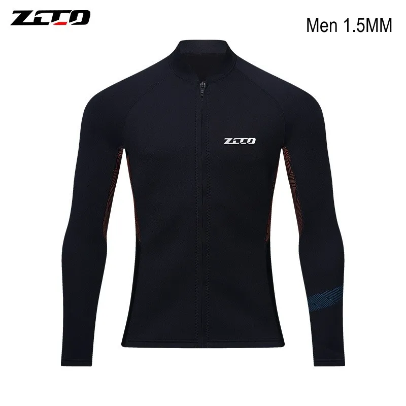 1.5MM Neoprene Long Sleeve Spearfishing Surfing Kayaking Diving Jackets Men Women Scuba Hunting Snorkeling Swim WetSuit Tops