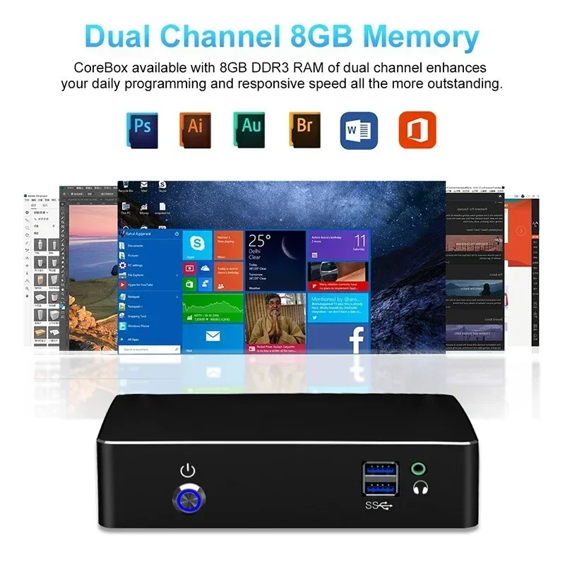 Heißer Verkauf, heißer SalMini-PC, Intel Core I3-Prozessor, 3,3 GHz, Konfiguration der Desktop-Maschine, Windows 11-Pro-Desktop-Computer, HDMI/VG