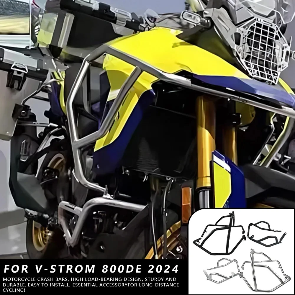 

MTKRACING For SUZUKI V-STROM 800DE 2024 Motorcycle Accessories Bumper Front Engine Guard Highway Crash Bar Protection