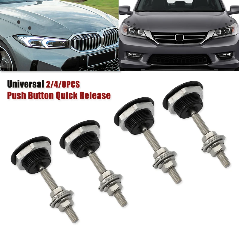 

Universal Quick Release Fasteners Lock Push Button Billet Car Trunk Front Bumper Hood Pin Engine Bonnet Lock Latch Clip Body Kit