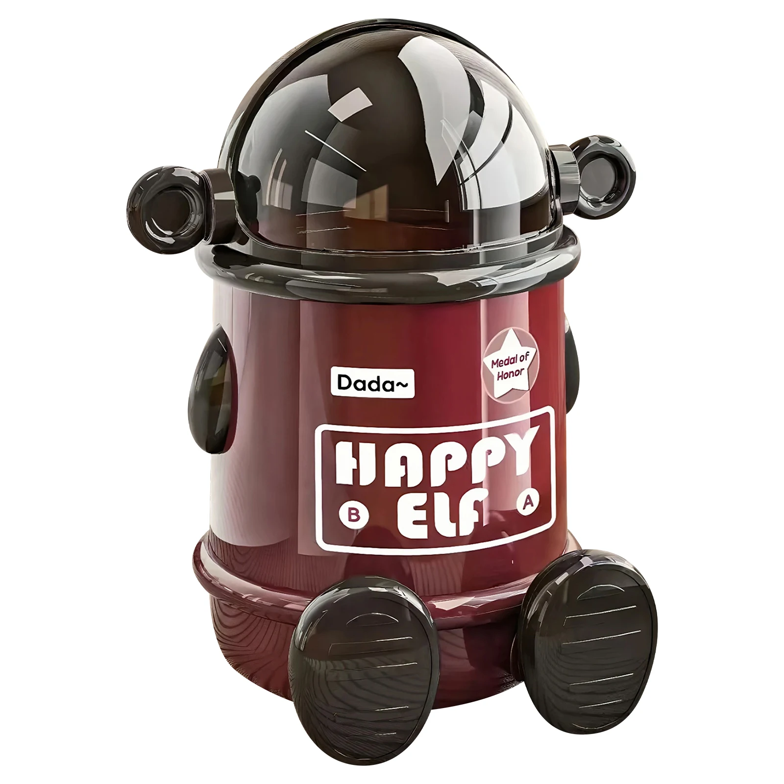 

Милый робот-урна с крышкой: креативная корзина для мусора, контейнер для бумаг, корзина для хранения для дома, кухни, ванной, спальни, подарок