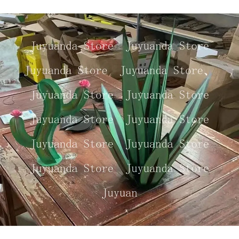 Creative Garden Decoration, Plant Decoration, Cactus Flowers, Wrought Iron