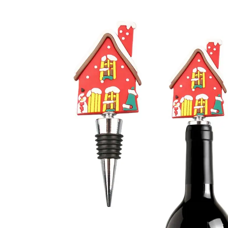 Wine Bottle Stopper Christmas Series Santa Claus home theme Party Gift kitchen Bar Decor Sealed Fresh-keeping Champagne Stopper