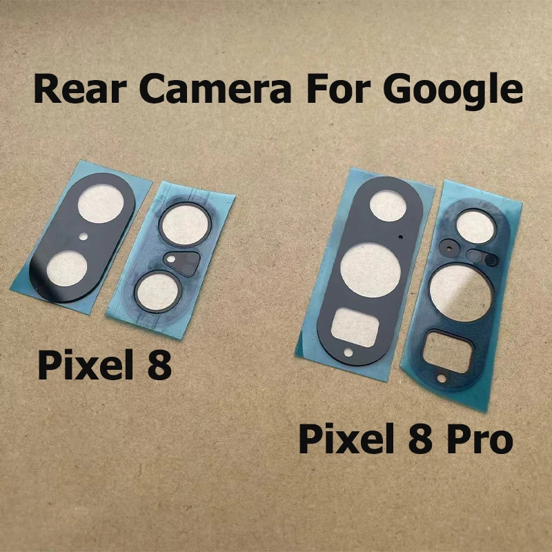 New For Google Pixel 8 Pro Rear Camera Glass Back Camera Glass Lens Cover Replacement With Glue Sticker Adhesive Repair Parts