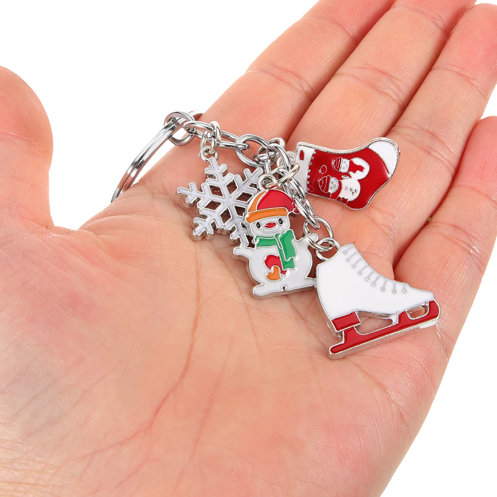 

Skate Keychain Cute Pendant Zinc Alloy Bag Chain Christmas Theme Key Pendant Backpack Hanging Luggage Chain Schoolbag