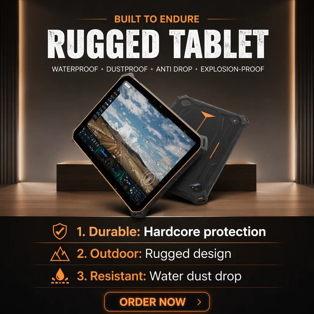 New 8 Inch IP67 Waterproof RFID Wi-Fi 4G Windows 10 Pro Rugged Capacitive Touchscreen Tablet PC 1280*800 4GB Intel Celeron