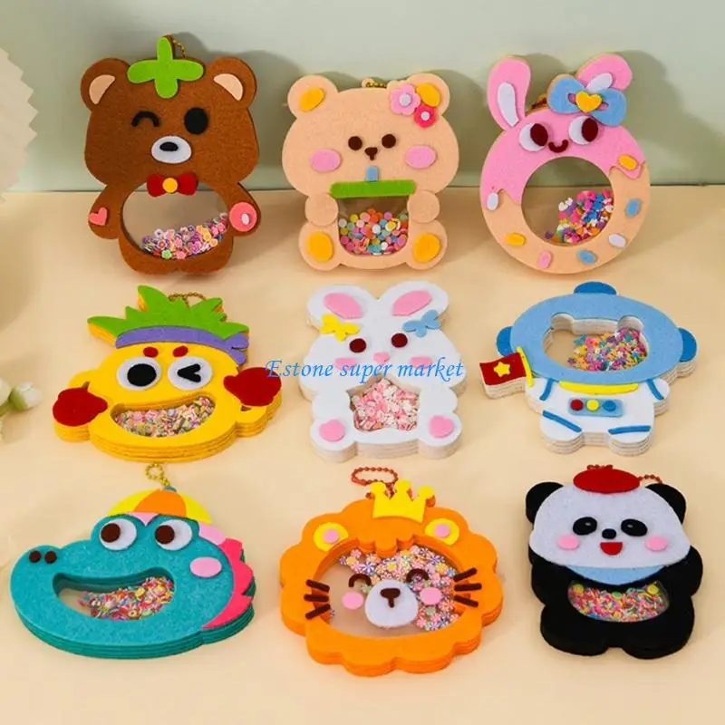 090B Zestawy edukacyjne z wisiorkami w kształcie zwierzątek Kreatywny projekt rzemieślniczy dla zabawy malucha