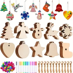 10pcs Whimsical Christmas Decorations Set - Creative DIY Graffiti Painting Chips for Home and Outdoor Decor Festive Season