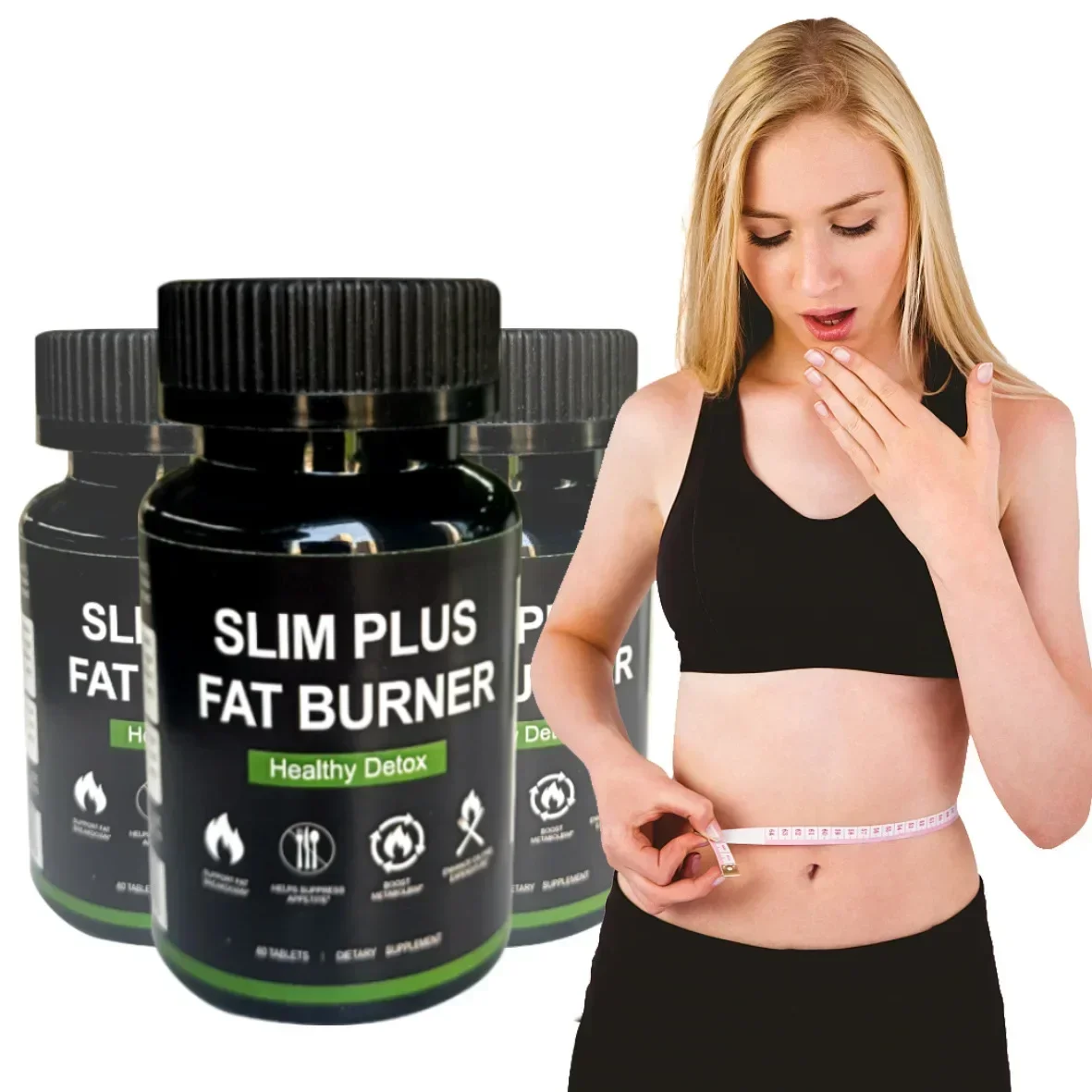 Slimming capsules naturally detoxify, suppress appetite, promote metabolism, burn fat calories and support intestinal health