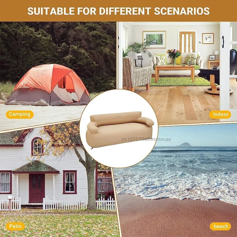 

Outdoor Inflatable Sofa, Camping Chair, Heavy-duty Adult, Two Person Heavy Load, Strong Strap, Fixed Webbing, Picnic, Beach Trip